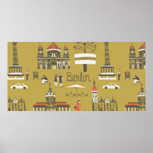 Affiche Les monuments et monuments de Berlin