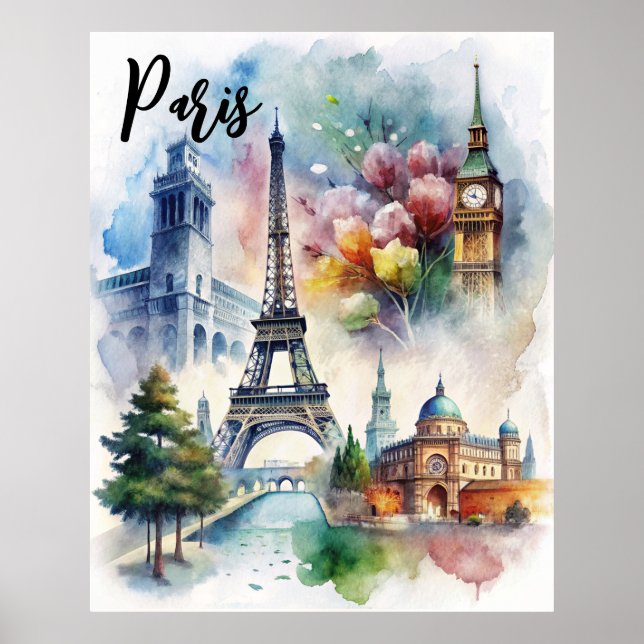 Affiche Les monuments historiques de Paris (Devant)