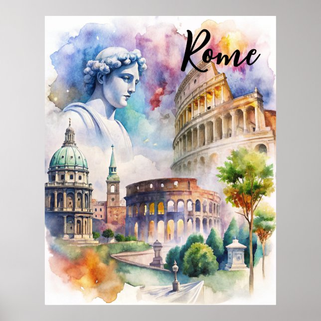 Affiche Les monuments historiques de Rome (Devant)