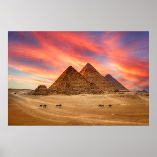 Affiche Les monuments | Les grandes pyramides (Devant)