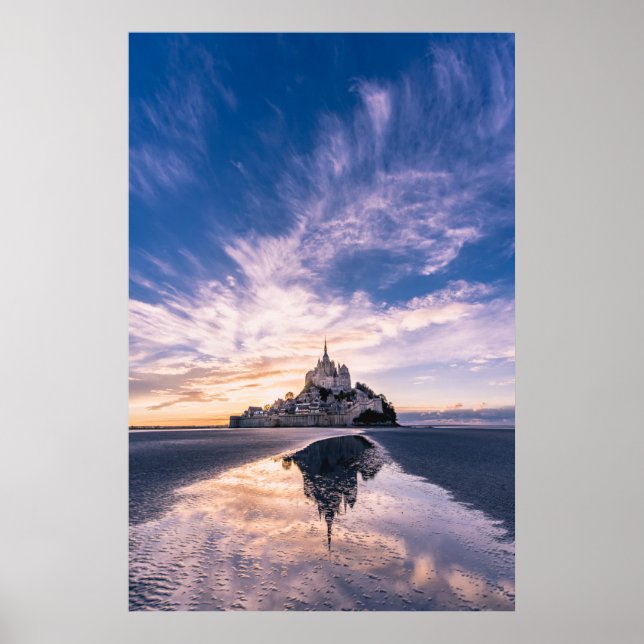 Affiche Les monuments | Mont Saint-Michel, Normandie Franc (Devant)