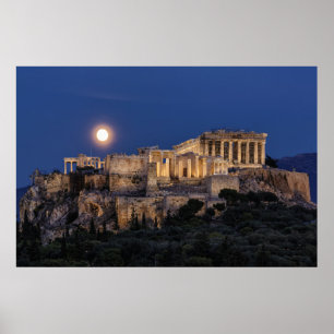 Affiche Les monuments   Parthénon Athènes, Grèce