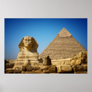 Affiche Les monuments   Sphinx & Pyramide d'Egypte