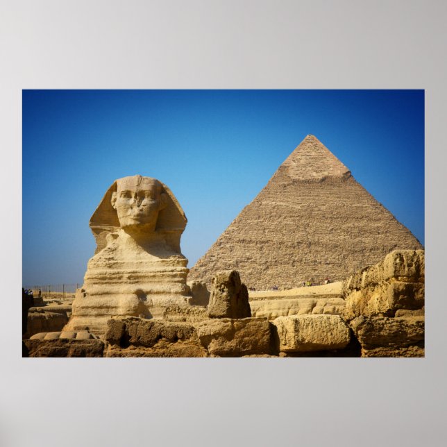 Affiche Les monuments | Sphinx & Pyramide d'Egypte (Devant)