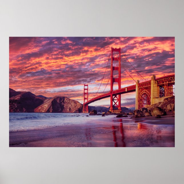 Affiche Les monuments | The Golden Gate San Francisco, CA (Devant)