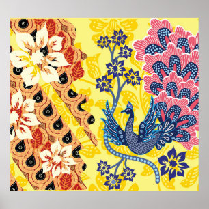 Affiche Les motifs distinctifs du batik indonésien