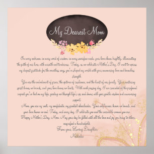 Affiche Les mots d'amour de maman à maman