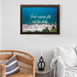 Affiche Les mots justes ne remplissent pas l'affiche prove