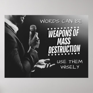 Affiche Les mots peuvent être des armes de destruction mas