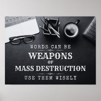 Affiche Les mots peuvent être des armes de destruction mas