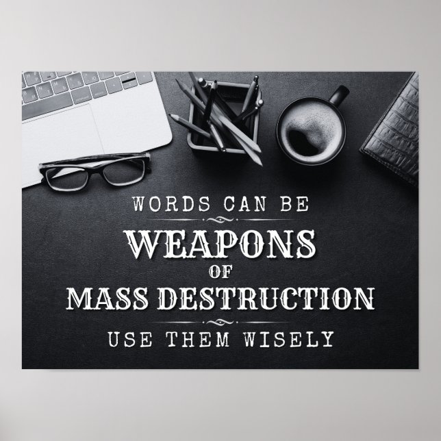 Affiche Les mots peuvent être des armes de destruction mas (Devant)