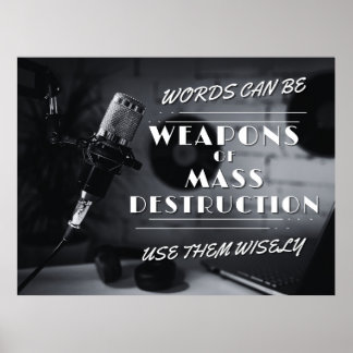 Affiche Les mots peuvent être des armes de destruction mas