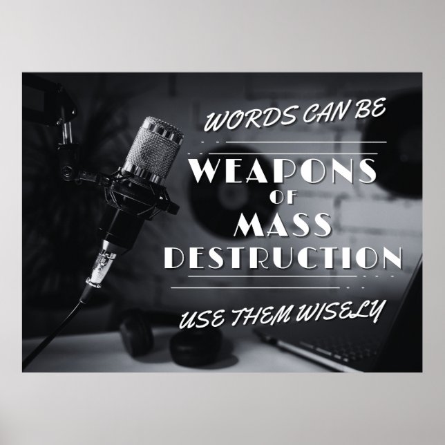 Affiche Les mots peuvent être des armes de destruction mas (Devant)