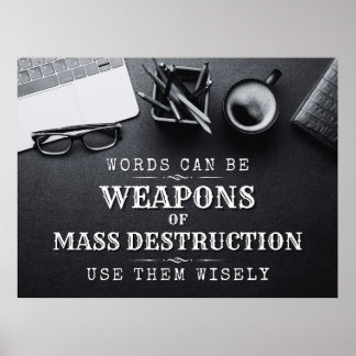 Affiche Les mots peuvent être des armes de destruction mas