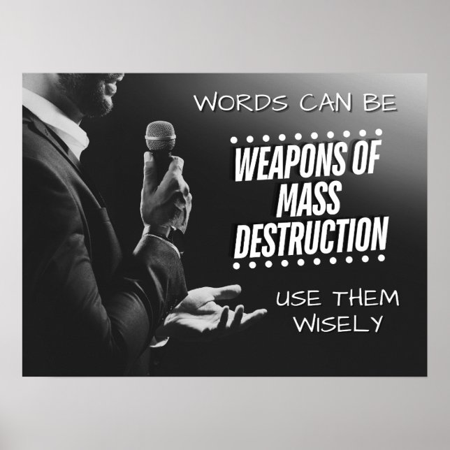 Affiche Les mots peuvent être des armes de destruction mas (Devant)
