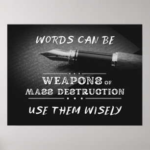 Affiche Les mots peuvent être des armes de destruction mas