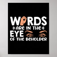 Les mots sont dans votre oeil du spectateur Americ