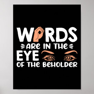 Affiche Les mots sont dans votre oeil du spectateur Americ