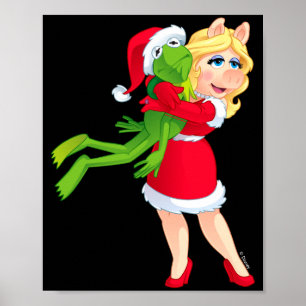 Affiche Les Muppets Kermit Miss Ggy Noël
