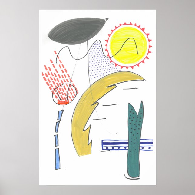 Affiche Les murs Abstraits (Devant)