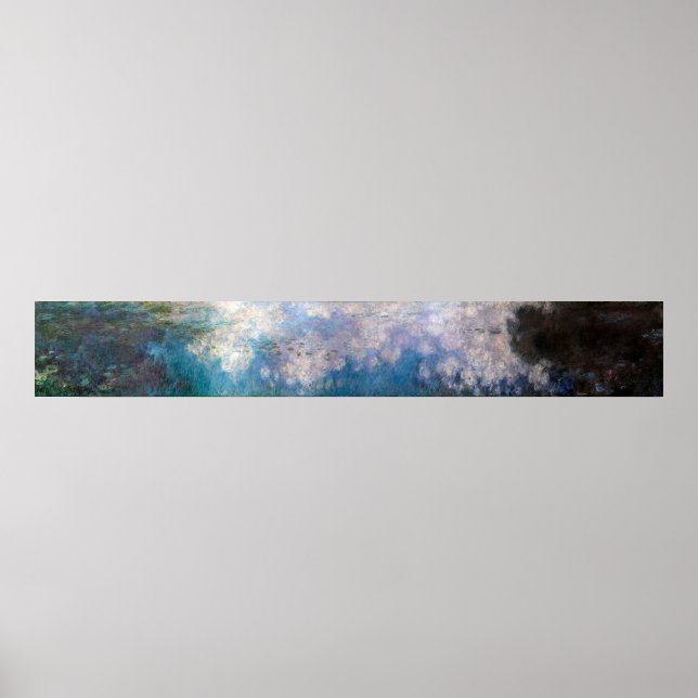 Affiche Les Nappes D'Eau - Les Nuages, Claude Monet (Devant)