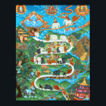 Affiche Les neuf alliances mentales Samatha<br><div class="desc">Thangka bouddhiste dépeignant le sentier du calme dans le respect. Dans le bouddhisme,  le calme,  aussi connu sous le nom de samatha,  se réfère à la pratique de réaliser la tranquillité d'esprit.</div>