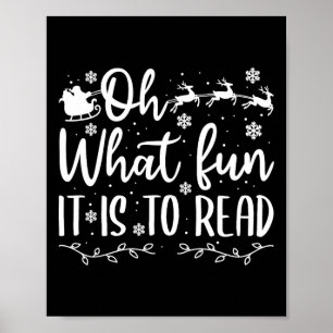 Affiche Les noël de l'enseignant qui s'amusent à lire