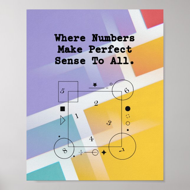 Affiche Les nombres font sens | Math pour tous la clarté (Devant)