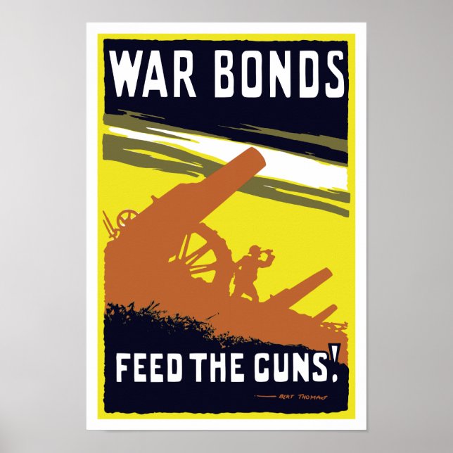 Affiche Les Obligations De Guerre Alimentent Les Armes — W (Devant)