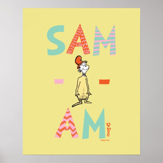 Affiche Les œufs verts et le jambon | Sam-I-Am (Devant)