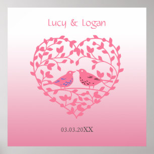 Affiche Les oiseaux en amour