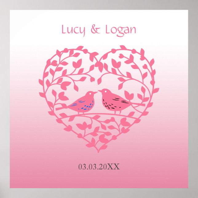 Affiche Les oiseaux en amour (Devant)