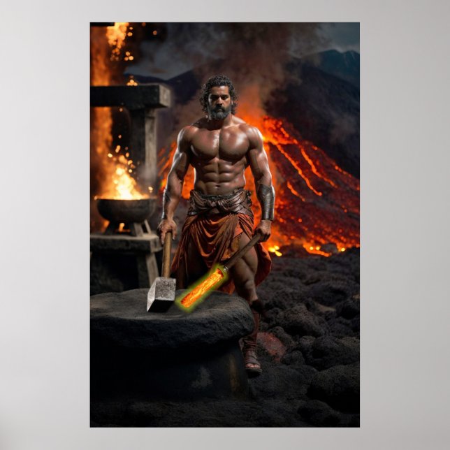 Affiche Les Olympiens : Hephaestus, Dieu du Feu (Devant)