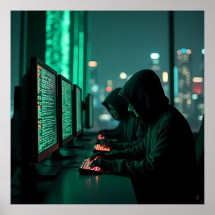 Affiche Les ombres du monde numérique sous-jacent IA