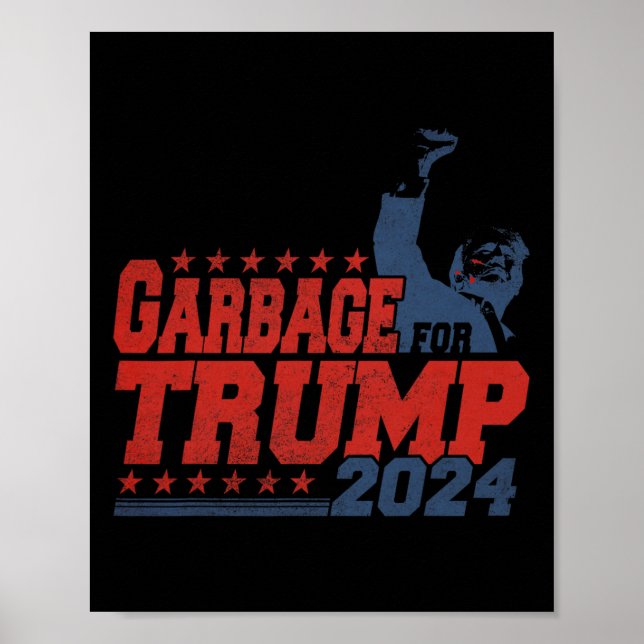 Affiche Les ordures pour Trump 2024 (Devant)