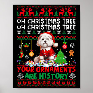 Affiche Les ornements d'arbre de Noël sont histoire Sweate