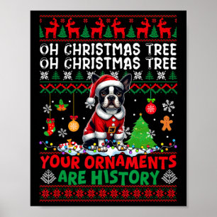 Affiche Les ornements d'arbre de Noël sont histoire Sweate