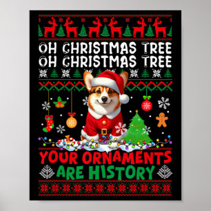 Affiche Les ornements d'arbre de Noël sont histoire Sweate