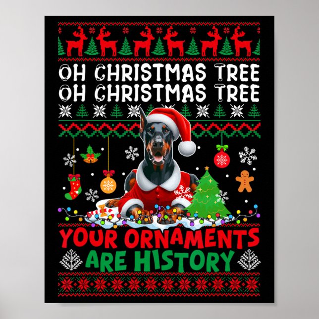 Affiche Les ornements d'arbre de Noël sont histoire Sweate (Devant)