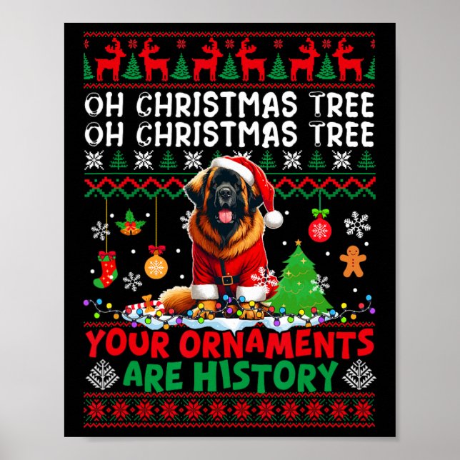 Affiche Les ornements d'arbre de Noël sont l'histoire Swea (Devant)