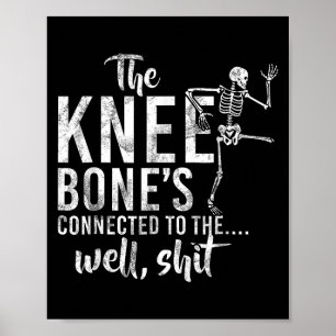 Affiche Les Os Du Genou Se Connectent Au Mème Du Squelette