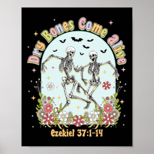 Affiche Les os Sec Vivent Skeleton Danser Christian Ha