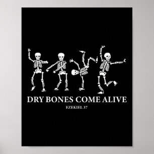 Affiche Les Os Sèches Viennent Vivant Drôle Skeleton Dansa