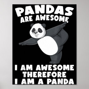 Affiche Les pandas sont géniaux, drôles et mignons, cadeau