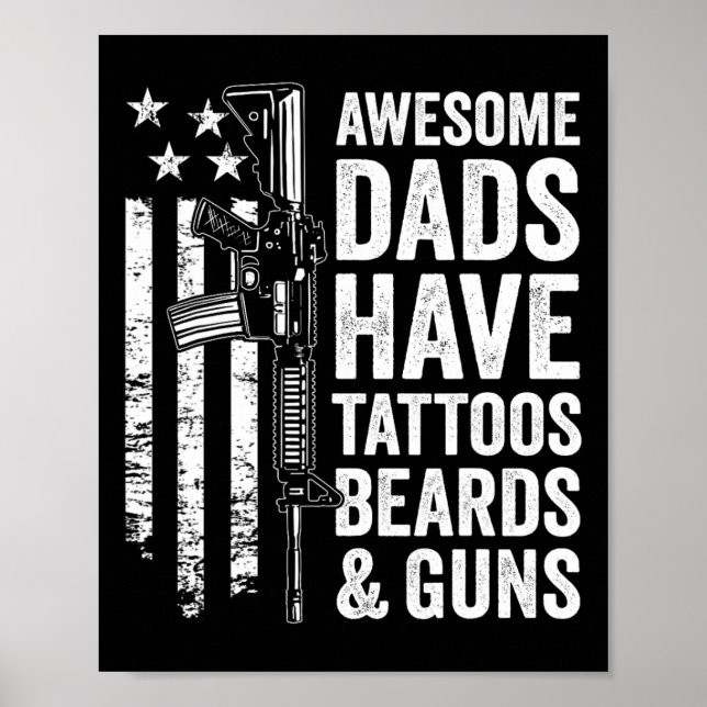 Affiche Les papas ont des oreilles de tatouage &amp; Armes (Devant)