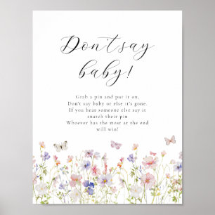 Affiche Les papillons fleurs sauvages ne disent pas le jeu