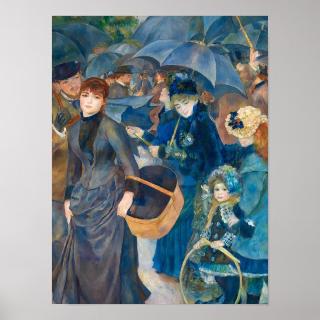Affiche Les parapluies, 1881-1886 par Pierre-Auguste Renoi (Devant)