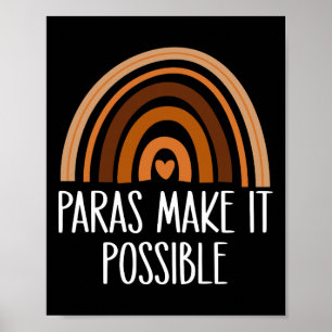 Affiche Les Paras Arc-en-Ciel Rendent Possible le Paraprof