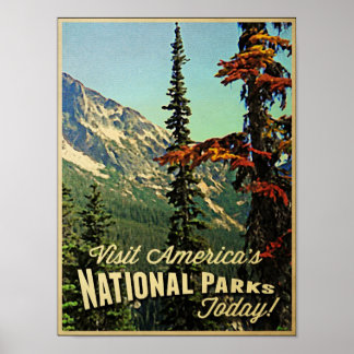 Affiche Les parcs nationaux américains
