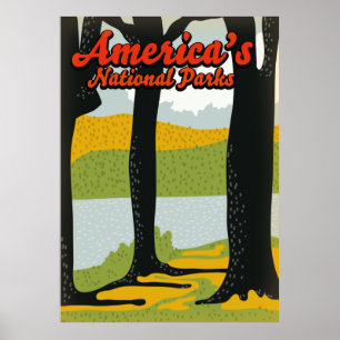 Affiche Les parcs nationaux américains